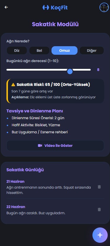 KoçFit ekran 4